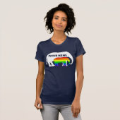 ゲイプライド誇りを持ったマママゾウ虹LGBTQ Tシャツ (正面フル)