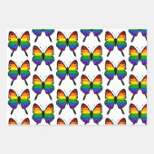 ゲイプライド風船，タコ蝶の虹 ラッピングペーパーシート (正面3)