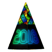 ゲイプライド2018レインボーフラッグLGBTタイポグラフィ パーティーハット (裏面)