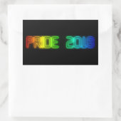 ゲイプライド2018レインボーフラッグLGBTタイポグラフィ 長方形シール (バッグ)