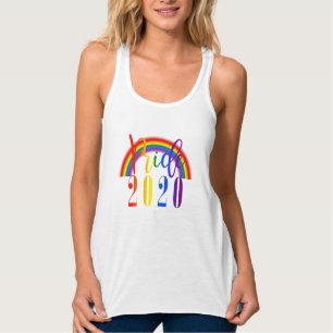 ゲイプライド2020 LGBTレインボーフラッグカラーLGBTQ タンクトップ