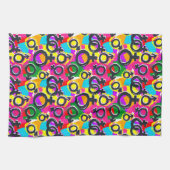 ゲイプライド·ジェンダー·ネオン·パターン キッチンタオル (横)