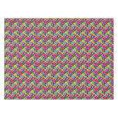 ゲイプライド·ジェンダー·ネオン·パターン テーブルクロス (正面(横))