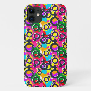 ゲイプライド·ジェンダー·ネオン·パターン iPhone 11 ケース