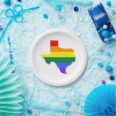 ゲイプライド|テキサス州レインボー ペーパープレート (パーティー)