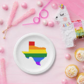 ゲイプライド|テキサス州レインボー ペーパープレート (パーティー)