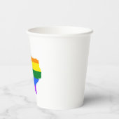 ゲイプライド |テキサス州レインボー 紙コップ (裏面)