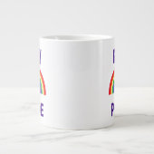 ゲイプライド|ハートと虹 ジャンボコーヒーマグカップ (正面)