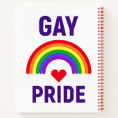 ゲイプライド |ハートと虹 ノートブック (裏面)