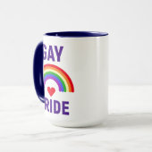 ゲイプライド|ハートと虹 マグカップ (正面左)