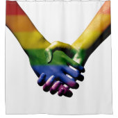 ゲイプライド·ホールディング·ハンズ シャワーカーテン (正面)