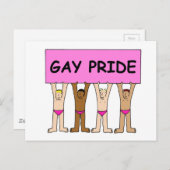 ゲイプライド・メンズ・イン・ピンク・パンツ ポストカード (正面/裏面)