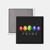 ゲイプライド・ライオンズ - LGBT マグネット (正面/裏面)