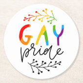 ゲイプライド ラウンドペーパーコースター (正面)