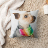 ゲイプライド·レインボー·ドッグ|ヨークシャー·テリア クッション (ブランケット)