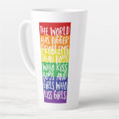 ゲイプライド・レインボー・ワールドが大きな問題 カフェラテマグ (左アングル)