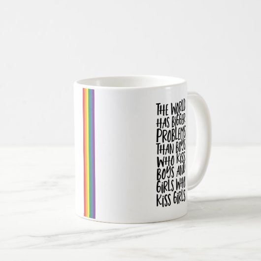 ゲイプライド・レインボー・ワールドが大きな問題 コーヒーマグカップ (正面右)