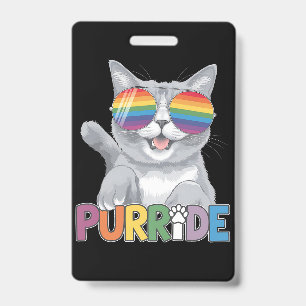 ゲイプライド レインボー LGBTQ にゃんこ サングラス バッジ