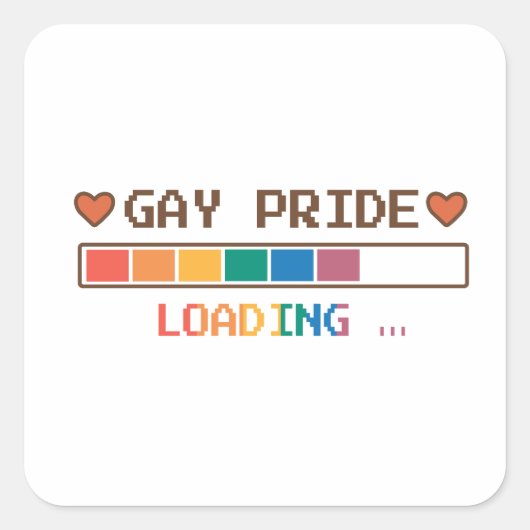 ゲイプライド – ロードの進行バーLGBTQ スクエアシール (正面)