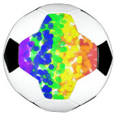 ゲイプライド《写真》ぼけ味国旗のネックレス サッカーボール (回転)