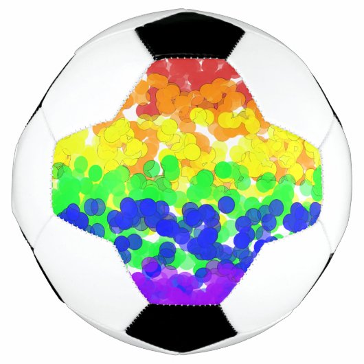 ゲイプライド《写真》ぼけ味国旗のネックレス サッカーボール (正面)