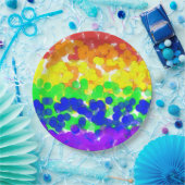 ゲイプライド《写真》ぼけ味国旗紙プレート ペーパープレート (パーティー)