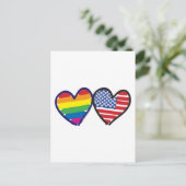 ゲイプライド 愛国 アメリカ ポストカード (スタンド正面)