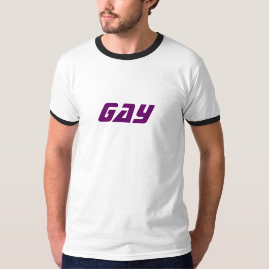 ゲイプライド-陽気な信号器のティー Tシャツ (正面)
