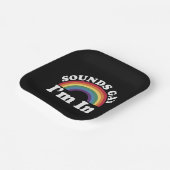 ゲイプライド LGBT レインボー サウンド ゲイ アイム イン ペーパープレート (傾斜あり)