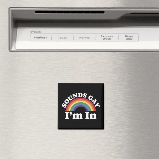 ゲイプライド LGBT レインボー サウンド ゲイ 私も一緒  マグネット (インサイチュ (食洗機))