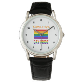 ゲイプライド LGBTQ レインボーフラッグ メンズ 腕時計