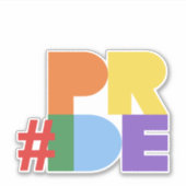 ゲイプライド | #PRIDEステッカー シール (正面)
