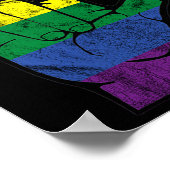 ゲイプライドASL手話LGBTろう認識度M ポスター (角)