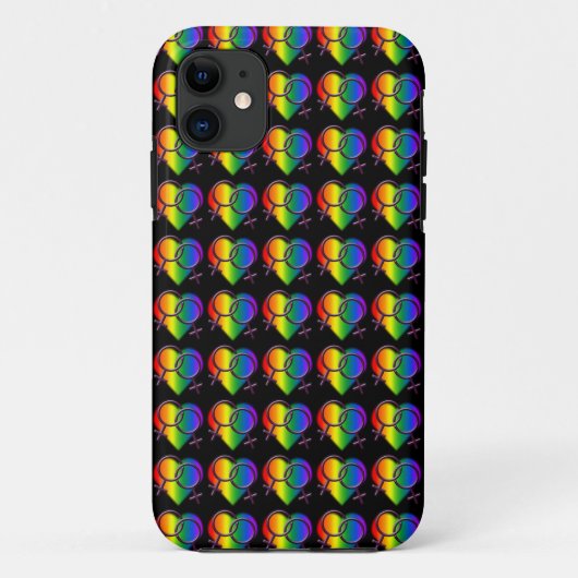 ゲイプライドiPhoneケースレインボーラブケース Case-Mate iPhoneケース (裏面)