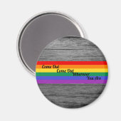 ゲイプライドLGBTが虹の旗を愛して勝利 マグネット (正面/裏面)