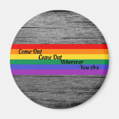 ゲイプライドLGBTが虹の旗を愛して勝利 マグネット (正面)