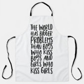 ゲイプライドLGBTの世界は大きな問題を抱えている エプロン (正面)
