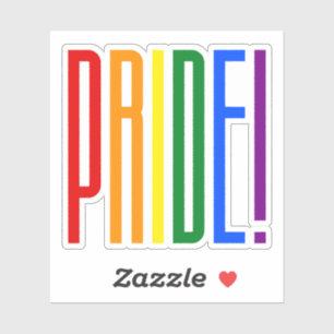 ゲイプライドLGBTの虹の旗の文字LGBTQサポート シール