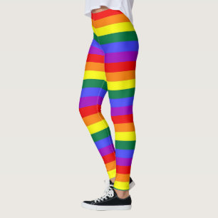 ゲイプライドLGBTカラフルレインボーパターン レギンス