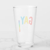 ゲイプライドLGBTトランスビール好き タンブラーグラス (裏面)