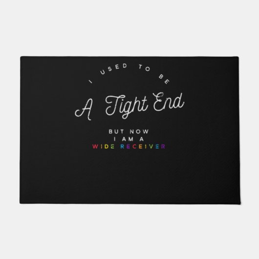 ゲイプライドLGBTフットボおもしろいール受信機クォーターバック ドアマット (正面)