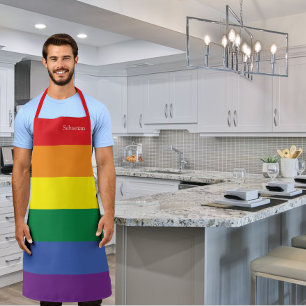 ゲイプライドLGBTレインボーパーソナライズされた エプロン