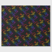 ゲイプライドLGBTレインボーフラッグカラー文字 ラッピングペーパー (フラット)