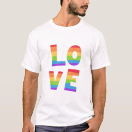 ゲイプライドLGBTレインボーフラッグ愛は愛LGBTQ Tシャツ