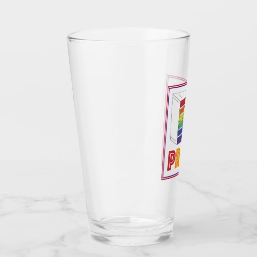 ゲイプライドLGBTレインボー結婚のレイヤーケーキスライス タンブラーグラス (右)