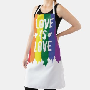 ゲイプライドLGBTレインボー・ラブ・イズ・ラブ エプロン