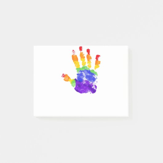 ゲイプライドLGBTレズビアンレインボー国旗 ポストイット (正面)