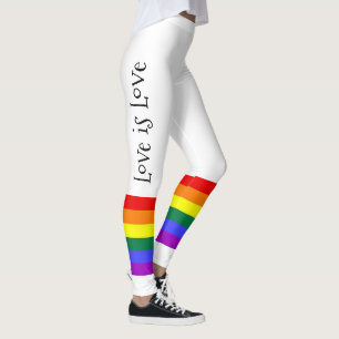 ゲイプライドLGBT カラフル Rainbow Love is Love レギンス