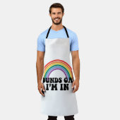 ゲイプライドLGBT Rainbow Soundsゲイ エプロン (着用した状態)