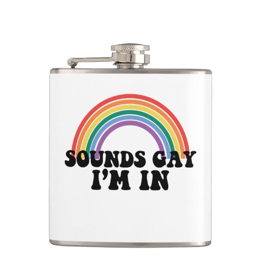 ゲイプライドLGBT Rainbow Soundsゲイ フラスク (正面)